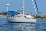 Rachel Kalyn at Anchor with Cockpit Enclosure