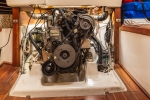 Yanmar 2GM Engine Front View from Under Companion Way Steps